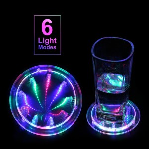 Multi-Color Infinity Tunnel LED Drink Coaster