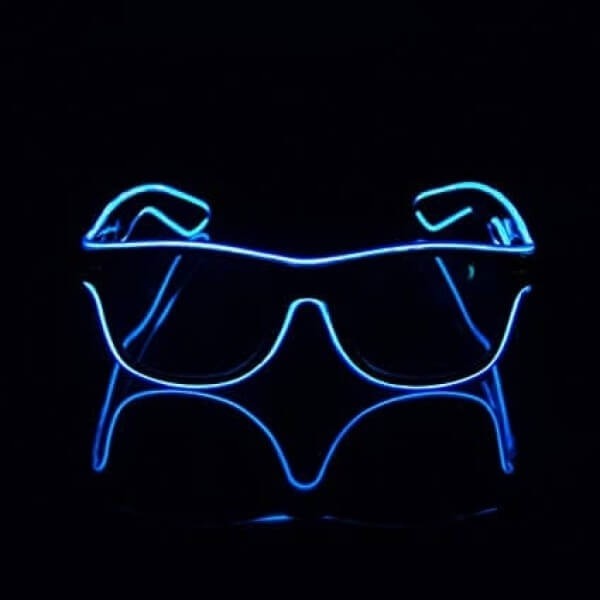Full Frame Green EL Battery Operated LED Sunglasses