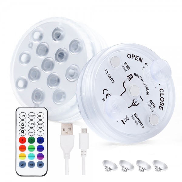 USB Powered Suction Cup Pool Lights with RF Control